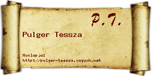 Pulger Tessza névjegykártya